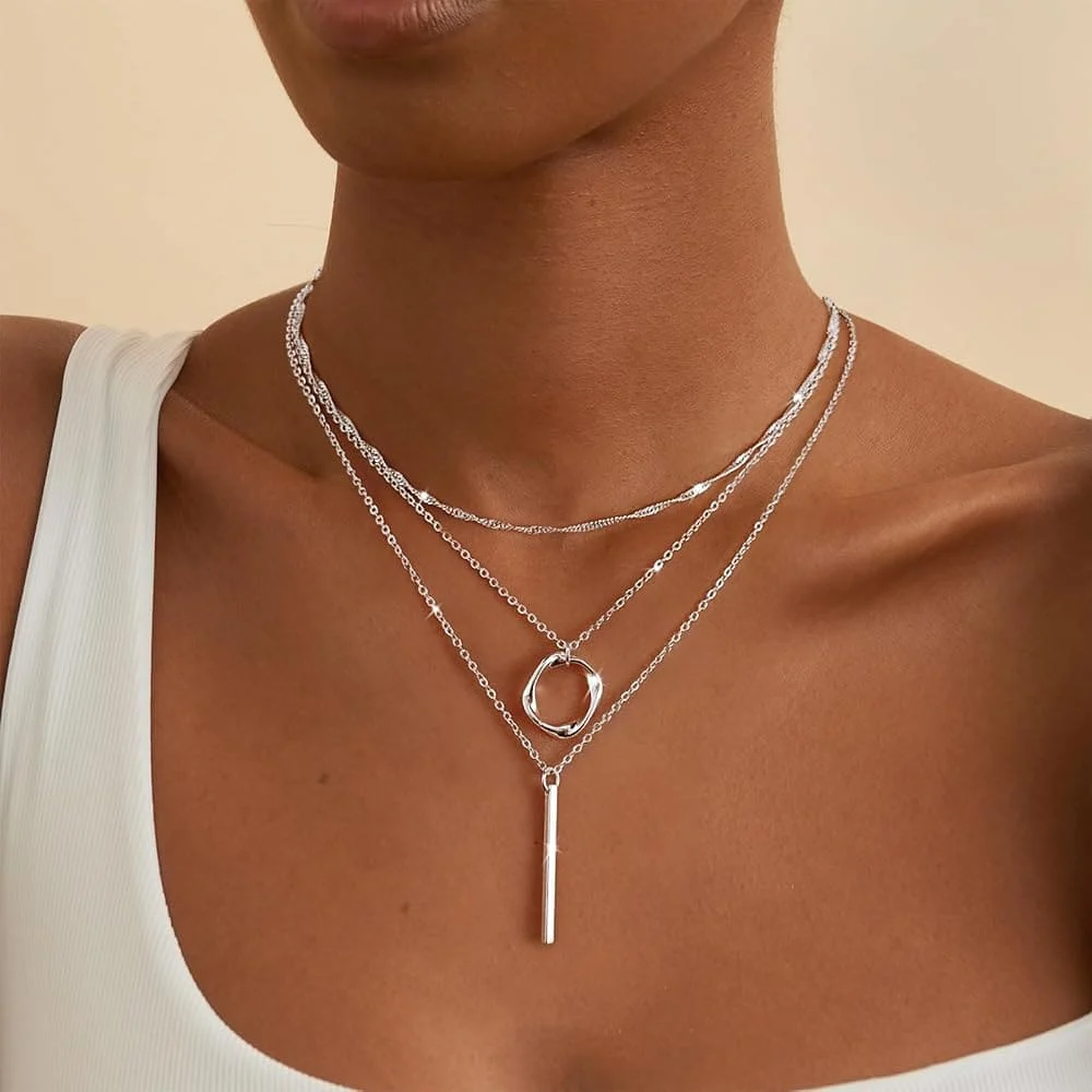 Handcrafted silver necklace for women
